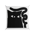 Black Cat - Work On Wall - Konrad Blaszczyk - Silver - 140 x 140 cm