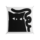 Black Cat - Work On Wall - Konrad Blaszczyk - Silver - 140 x 140 cm