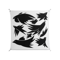 Black Birds - Work On Wall - Konrad Blaszczyk - Silver - 140 x 140 cm