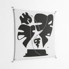 Monstera - Work On Wall - Konrad Blaszczyk - Silver - 140 x 140 cm