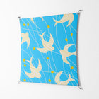 Birds B - Work On Wall - Heather Zhou - Silver - 140 x 140 cm