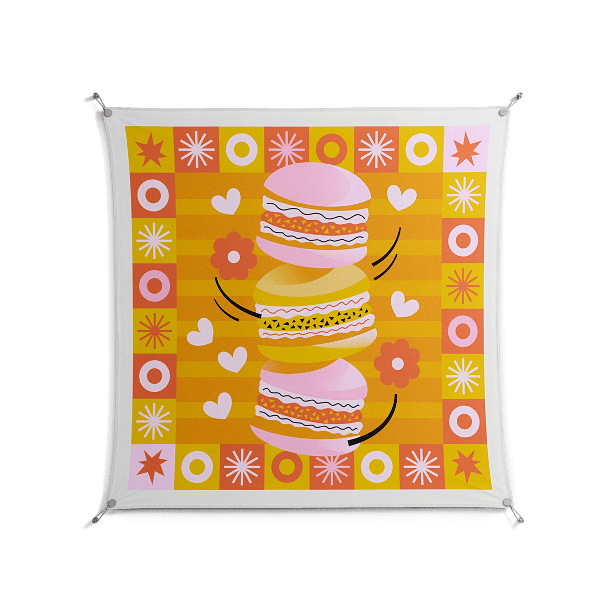 Cake - Work On Wall - Heather Zhou - Silver - 140 x 140 cm