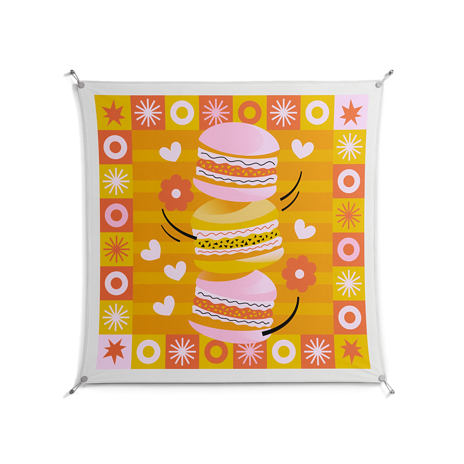 Cake - Work On Wall - Heather Zhou - Silver - 140 x 140 cm