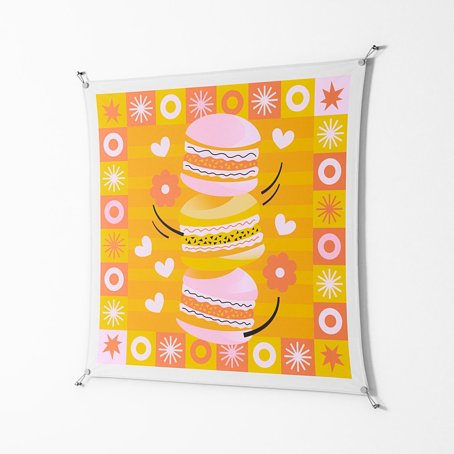 Cake - Work On Wall - Heather Zhou - Silver - 140 x 140 cm
