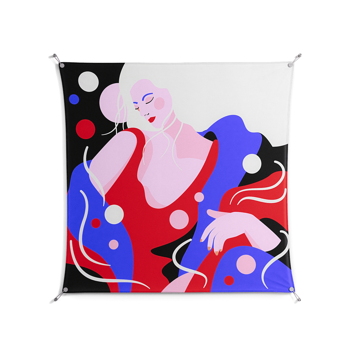 Dream - Work On Wall - Heather Zhou - Silver - 140 x 140 cm