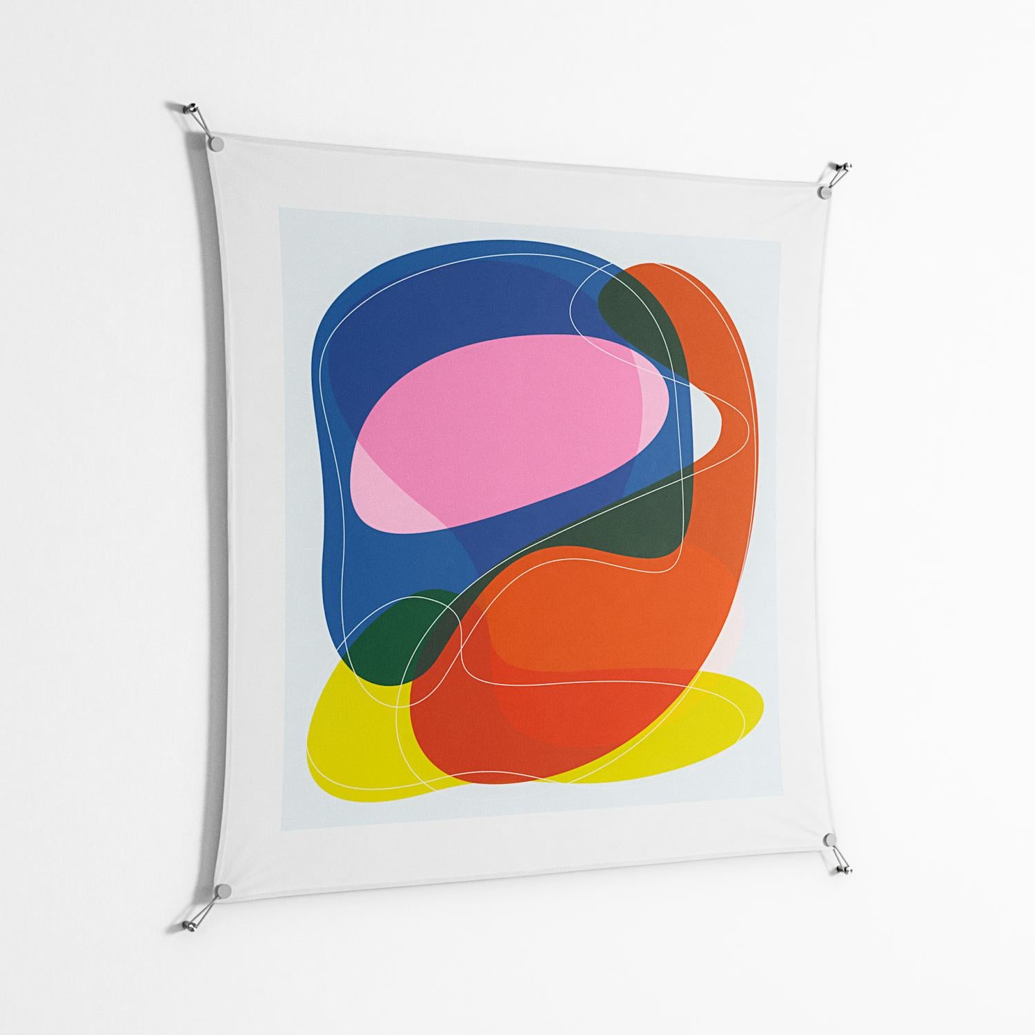 Blends - Work On Wall - Vratislav Pecka - Silver - 140 x 140 cm