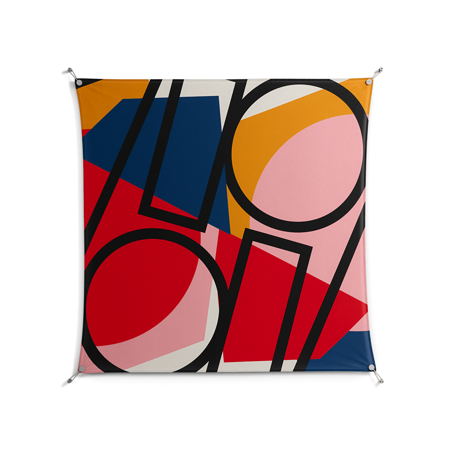 Fuerte Zoom - Work On Wall - Vratislav Pecka - Silver - 140 x 140 cm