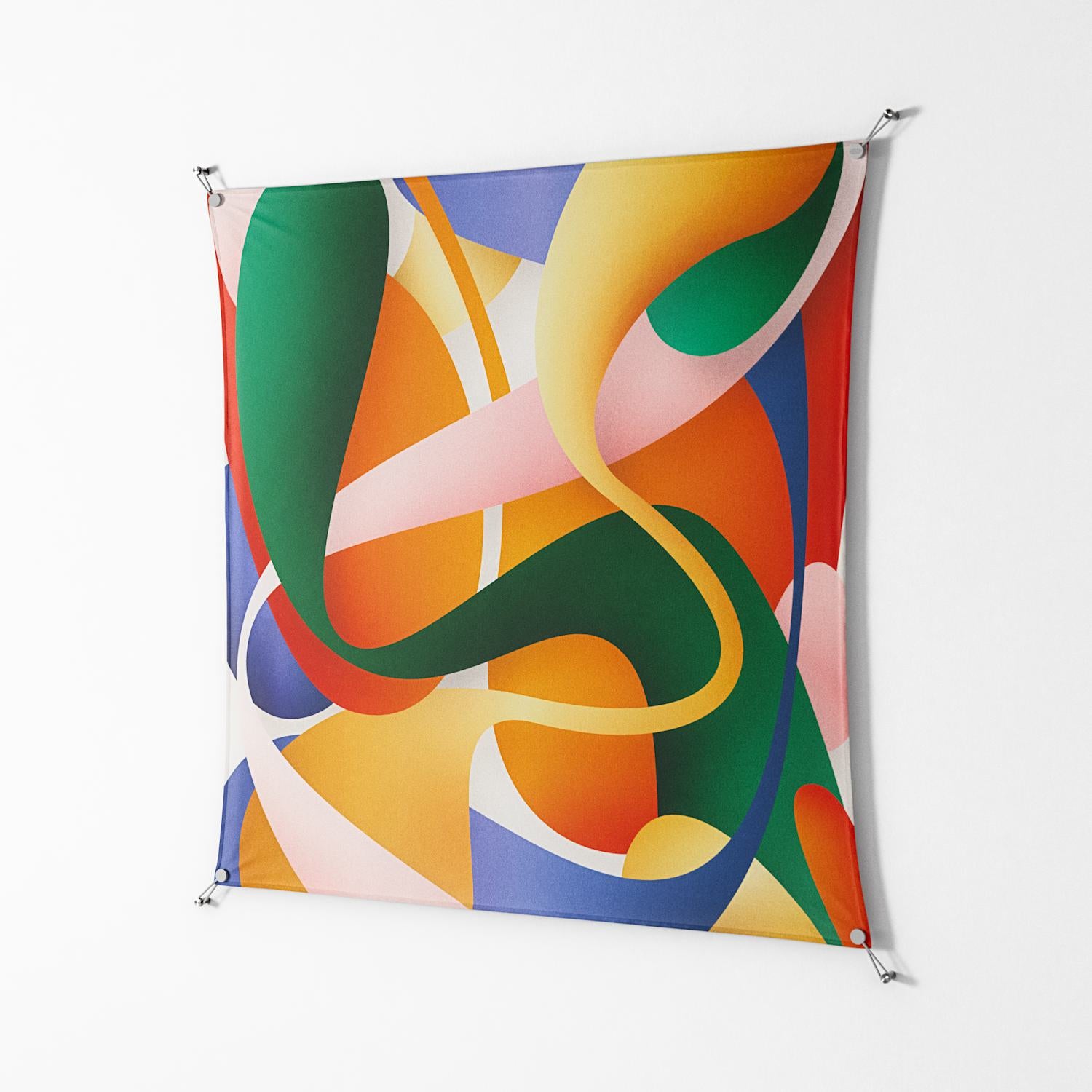 Gloss Zoom - Work On Wall - Vratislav Pecka - Silver - 140 x 140 cm