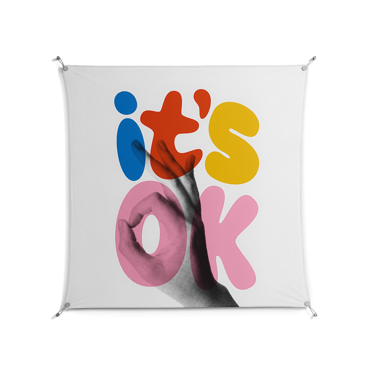 Its Ok - Work On Wall - Vratislav Pecka - Silver - 140 x 140 cm