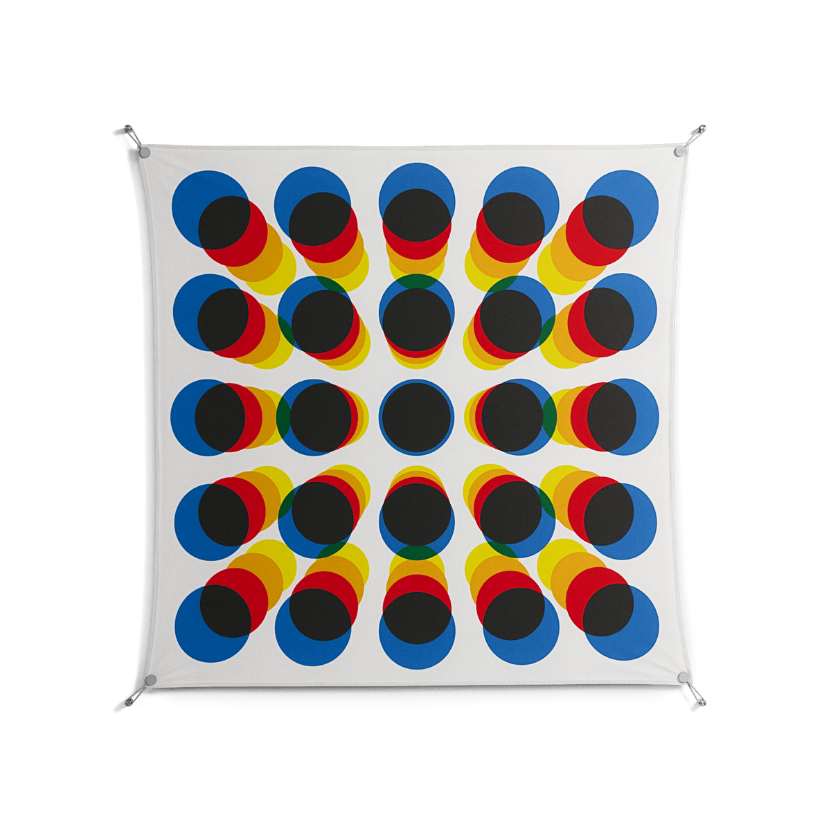 Perspektiva - Work On Wall - Vratislav Pecka - Silver - 140 x 140 cm