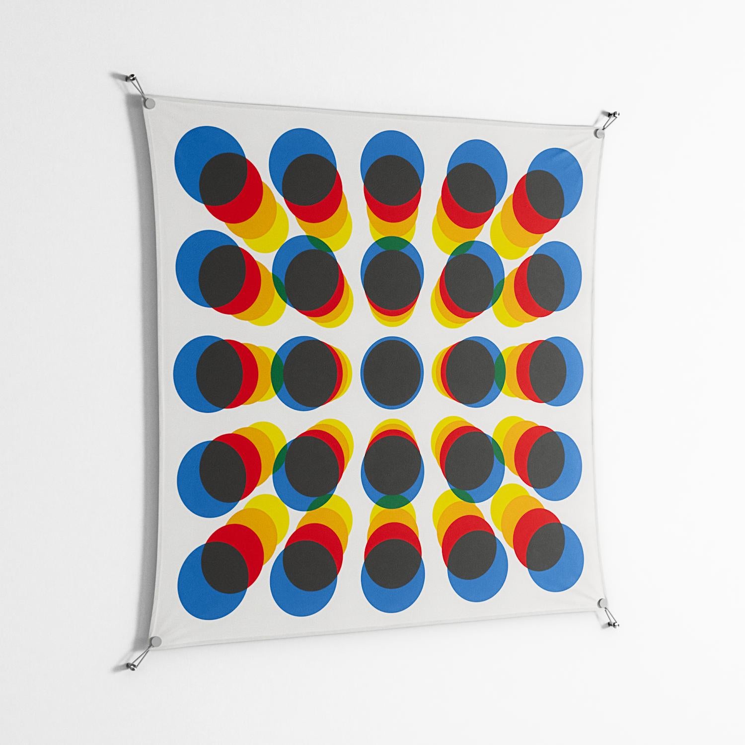 Perspektiva - Work On Wall - Vratislav Pecka - Silver - 140 x 140 cm