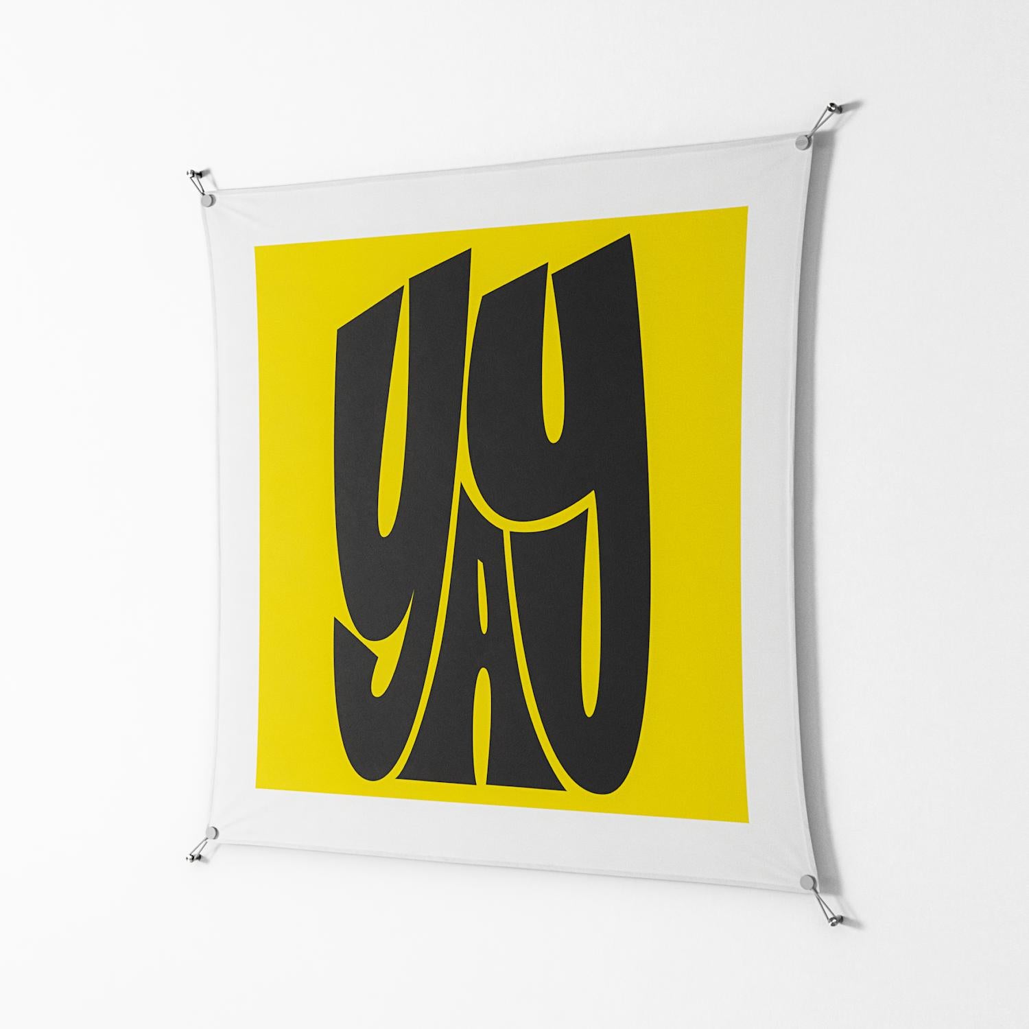 Yay - Work On Wall - Vratislav Pecka - Silver - 140 x 140 cm