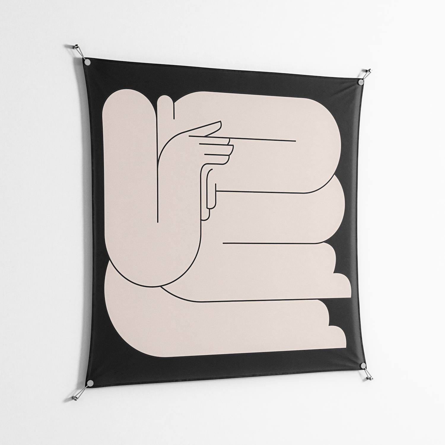 Rest 1 - Work On Wall - Andrea Devia-Nuño - Silver - 140 x 140 cm