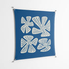 Blue Flower - Work On Wall - Magda March - Silver - 140 x 140 cm
