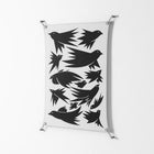 Black Birds - Work On Wall - Konrad Blaszczyk - Silver - 70 x 100 cm