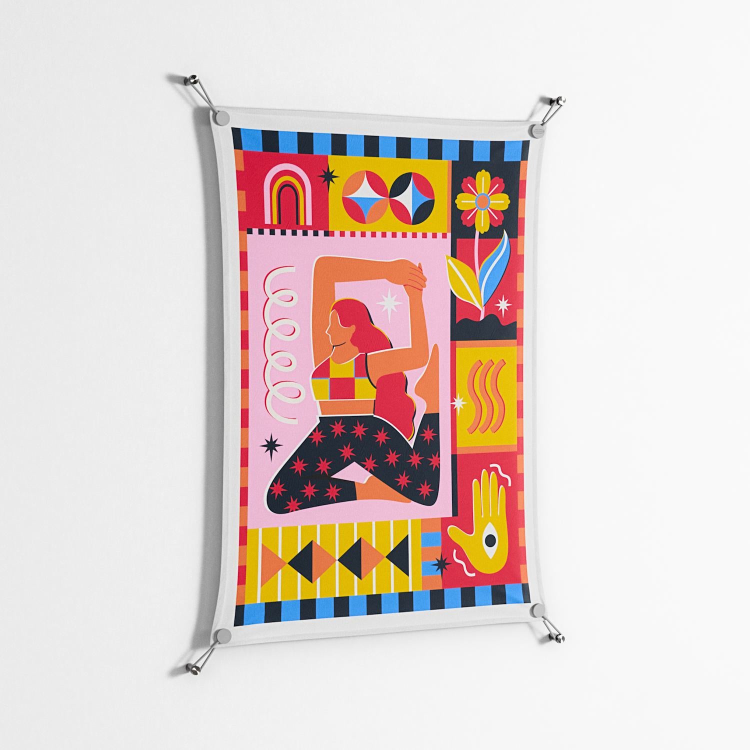 Yoga - Work on Wall - Heather Zhou - Silver - 70 x 100 cm