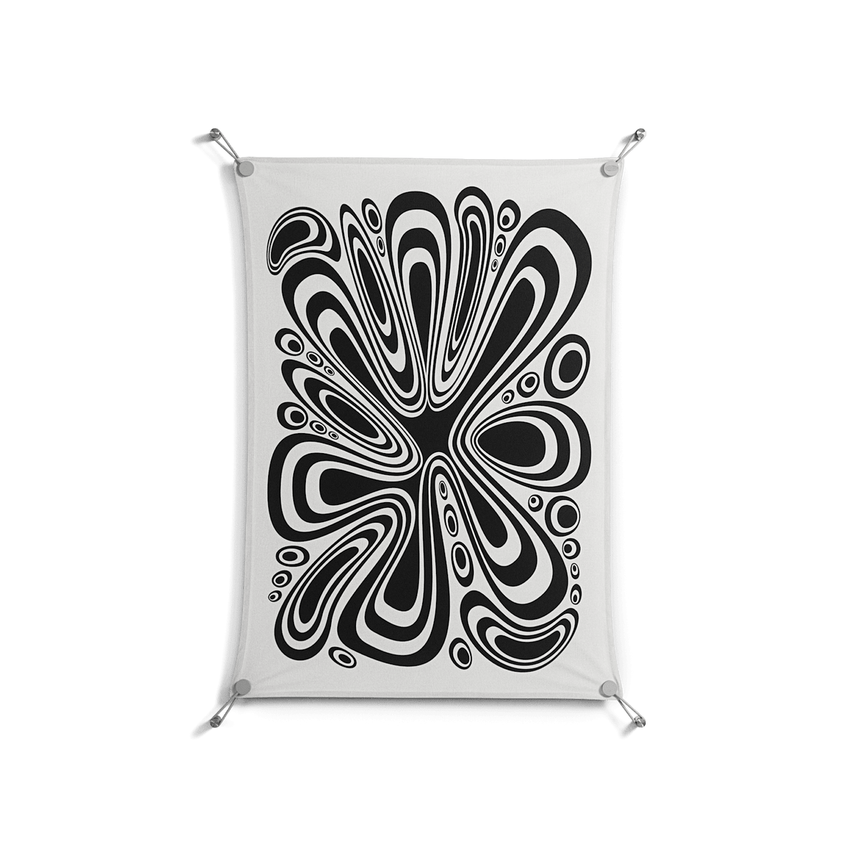 Splash of Black - Work On Wall - Vratislav Pecka - Silver - 70 x 100 cm