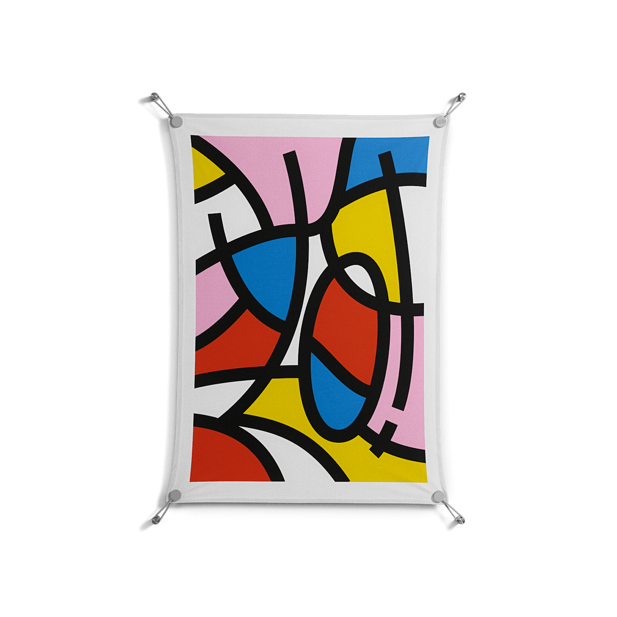 Yo - Work On Wall - Vratislav Pecka - Silver - 70 x 100 cm