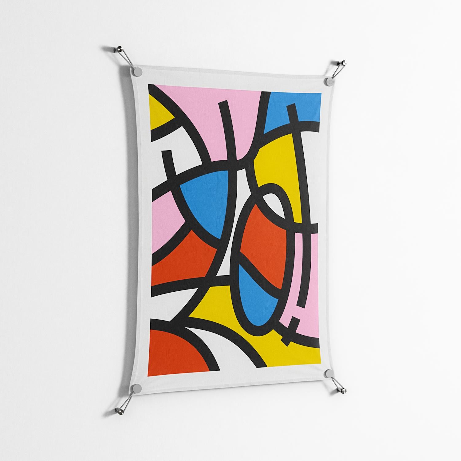 Yo - Work On Wall - Vratislav Pecka - Silver - 70 x 100 cm