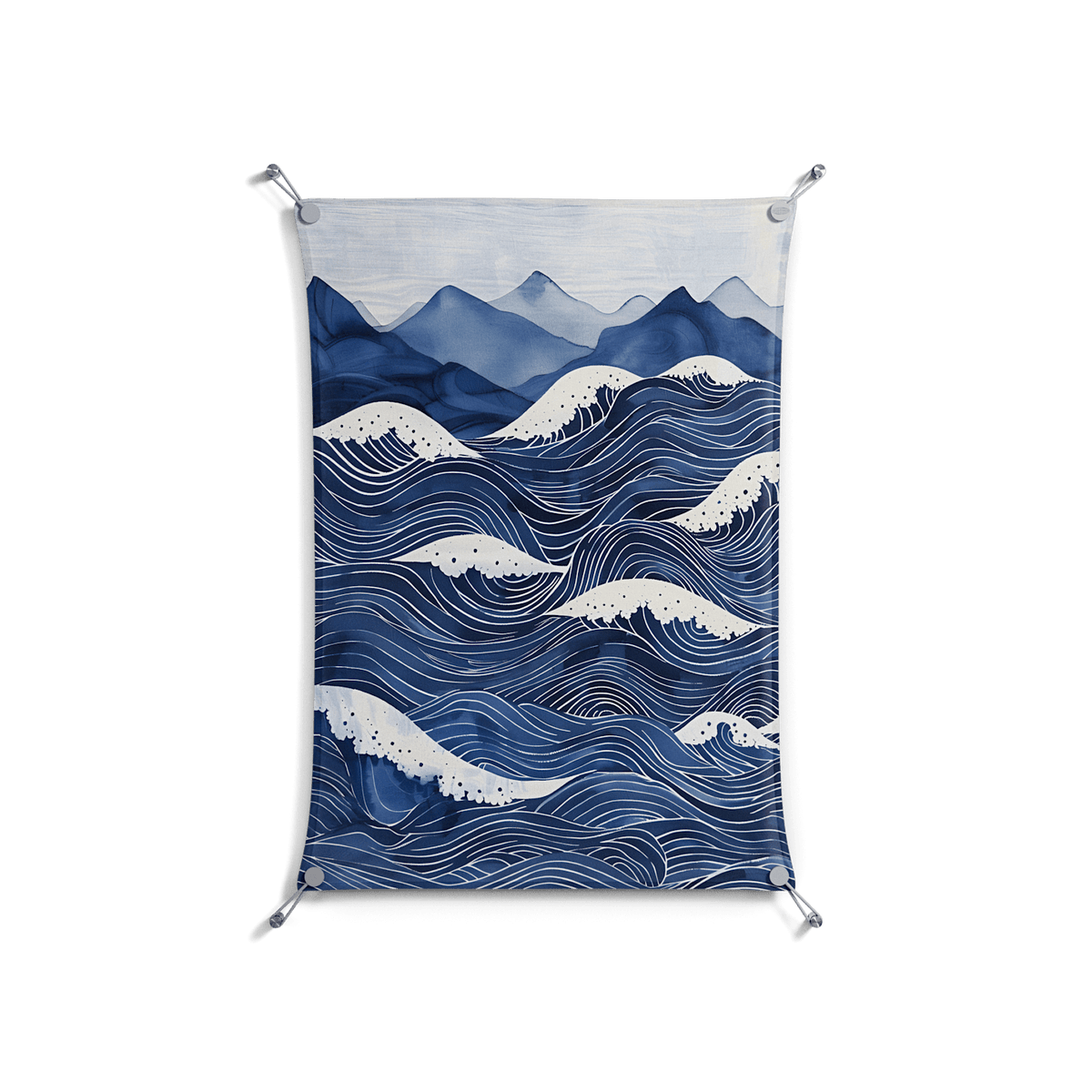 Dalgalar - Work On Wall - Nur Rydberg - Silver - 70 x 100 cm