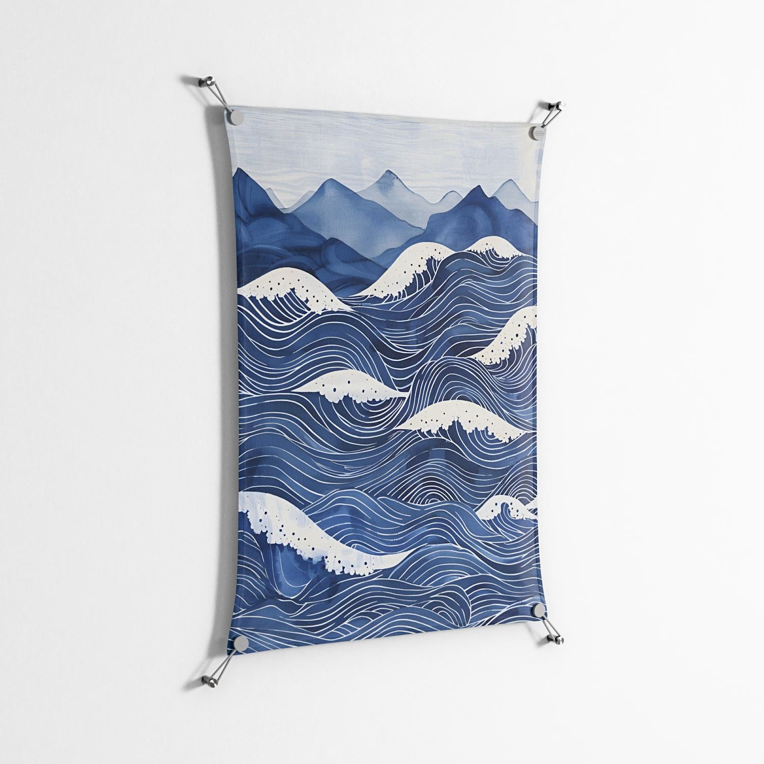 Dalgalar - Work On Wall - Nur Rydberg - Silver - 70 x 100 cm