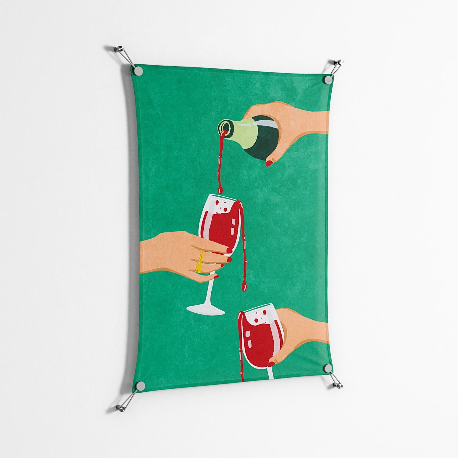 Cheers Girls - Work On Wall - Raissa Oltmanns - Silver - 70 x 100 cm