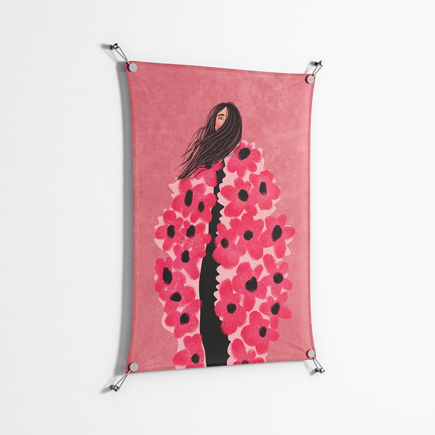 Covered in Flowers - Work On Wall - Raissa Oltmanns - Silver - 70 x 100 cm
