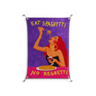 Eat Spaghetti No Regretti - Work On Wall - Raissa Oltmanns - Silver - 70 x 100 cm