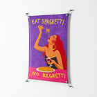 Eat Spaghetti No Regretti - Work On Wall - Raissa Oltmanns - Silver - 70 x 100 cm