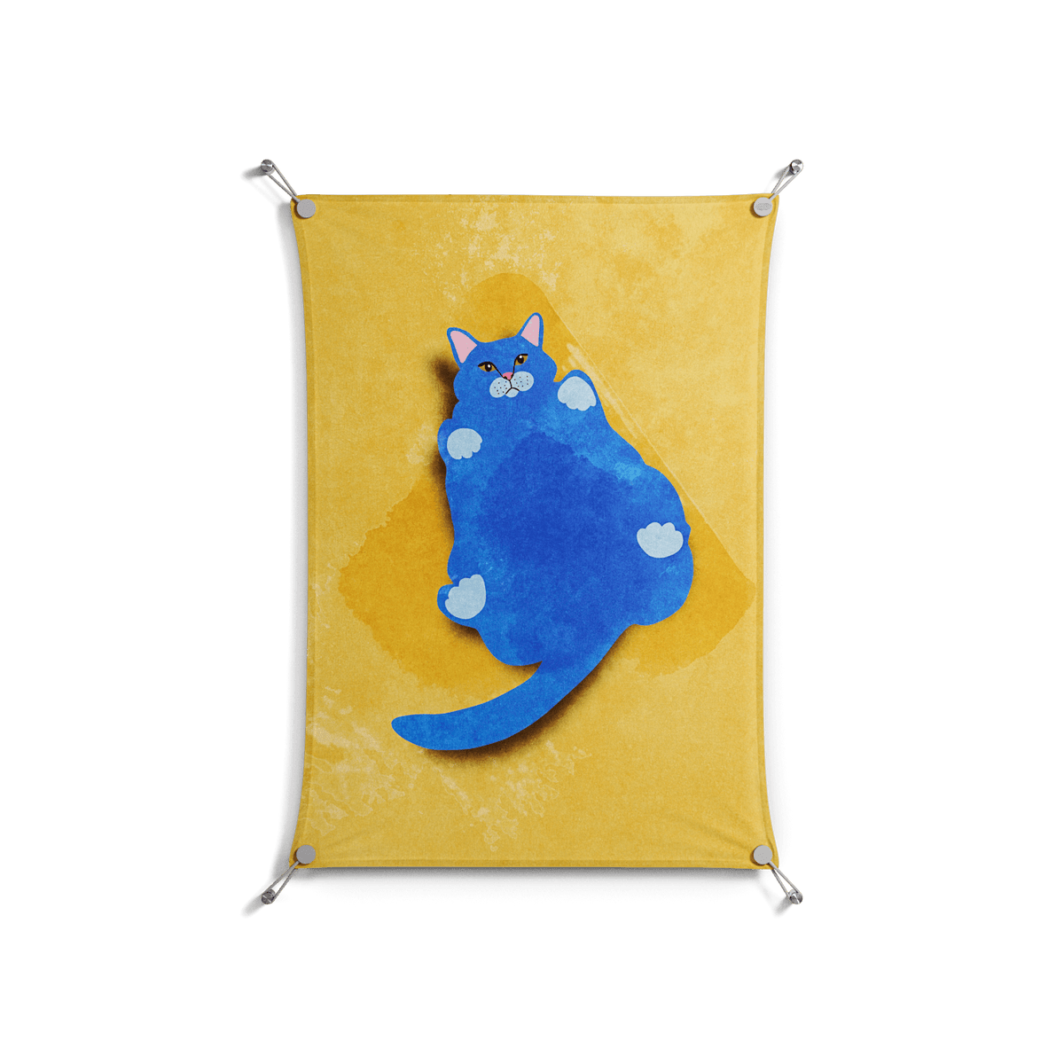 Fat Cat - Work On Wall - Raissa Oltmanns - Silver - 70 x 100 cm