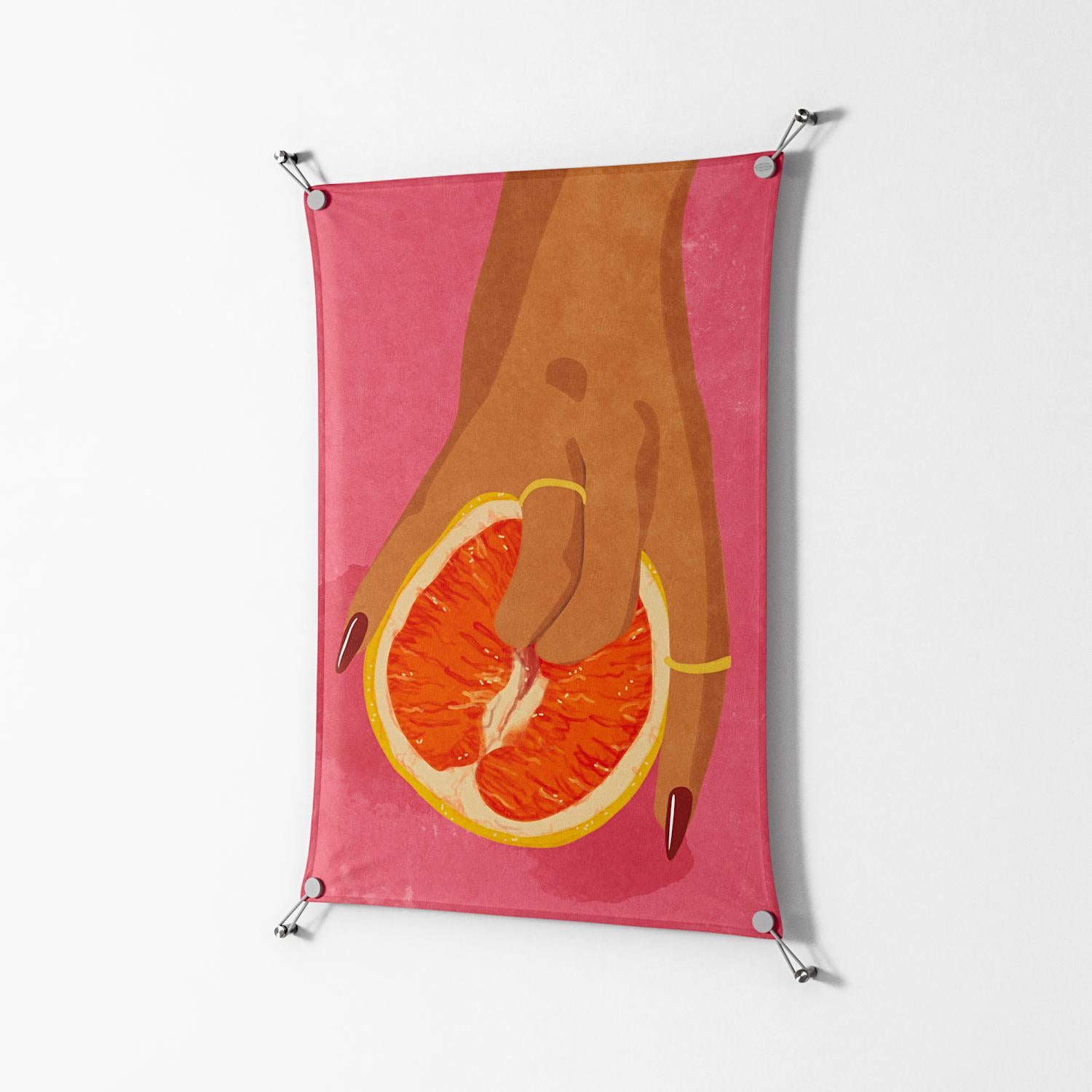 Fruit Love Pink - Work On Wall - Raissa Oltmanns - Silver - 70 x 100 cm