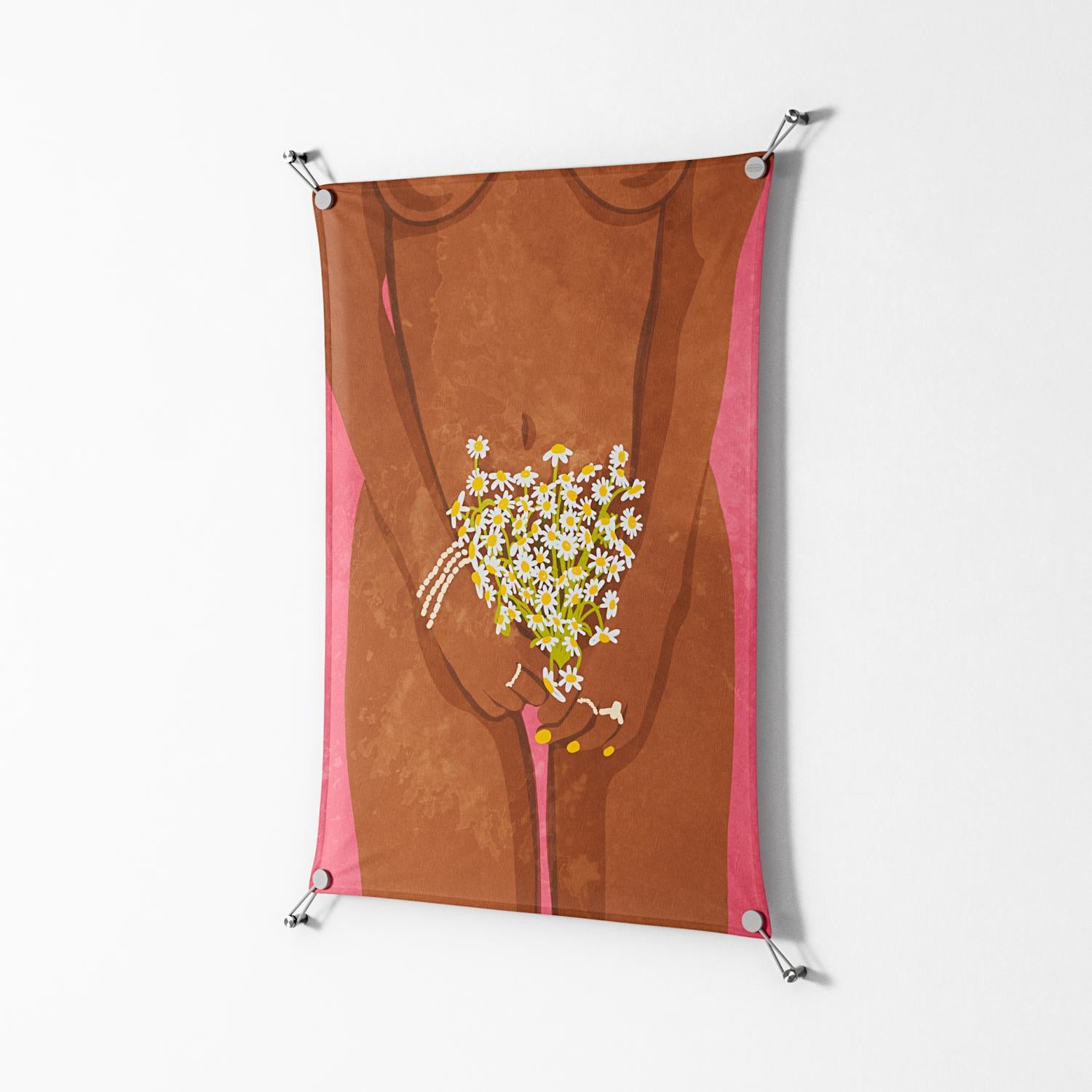 Wearing Flowers - Work On Wall - Raissa Oltmanns - Silver - 70 x 100 cm