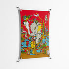 Ganesha - Work On Wall - Cezar Berje - Silver - 70 x 100 cm