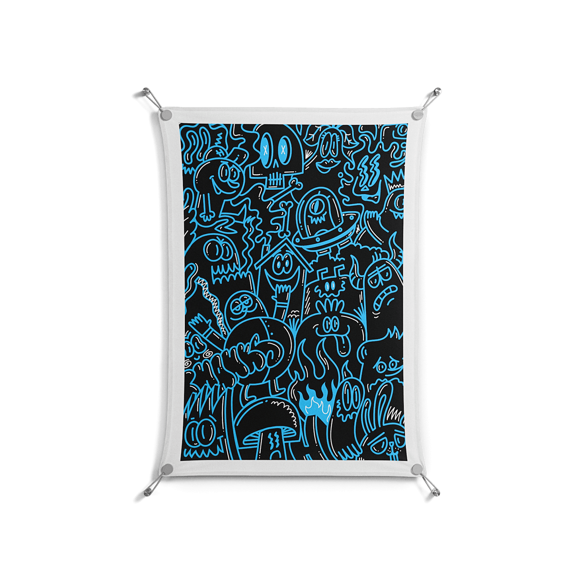 Blue Wotto - Work On Wall - Craig Watkins - Silver - 70 x 100 cm