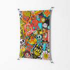 All The Stickers - Work On Wall - Craig Watkins - Silver - 70 x 100 cm