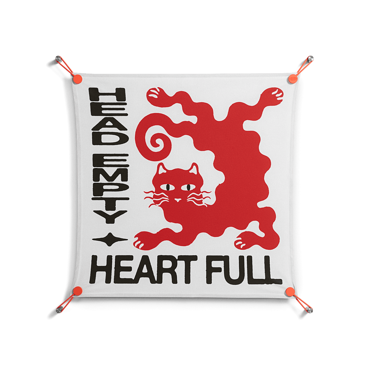 Heart Full - Work On Wall - Alexander Khabbazi - Orange - 70 x 70 cm