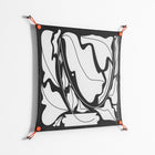 White Flowers - Work On Wall - Konrad Blaszczyk - Orange - 70 x 70 cm