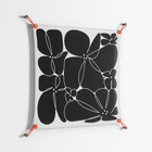 Black Flowers - Work On Wall - Konrad Blaszczyk - Orange - 70 x 70 cm