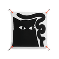 Black Cat - Work On Wall - Konrad Blaszczyk - Orange - 70 x 70 cm