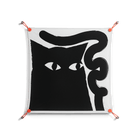 Black Cat - Work On Wall - Konrad Blaszczyk - Orange - 70 x 70 cm