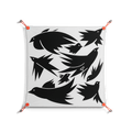 Black Birds - Work On Wall - Konrad Blaszczyk - Orange - 70 x 70 cm