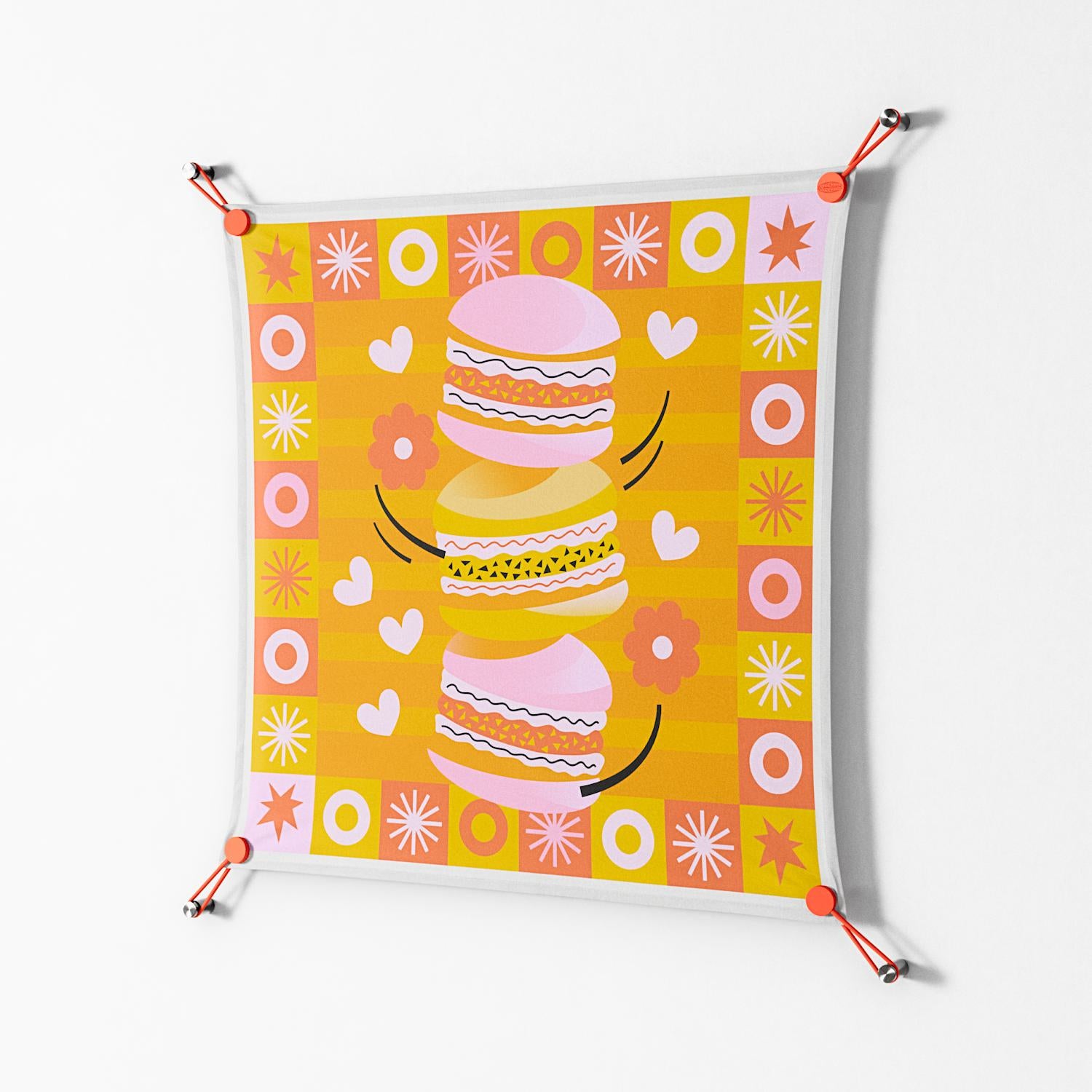 Cake - Work On Wall - Heather Zhou - Orange - 70 x 70 cm