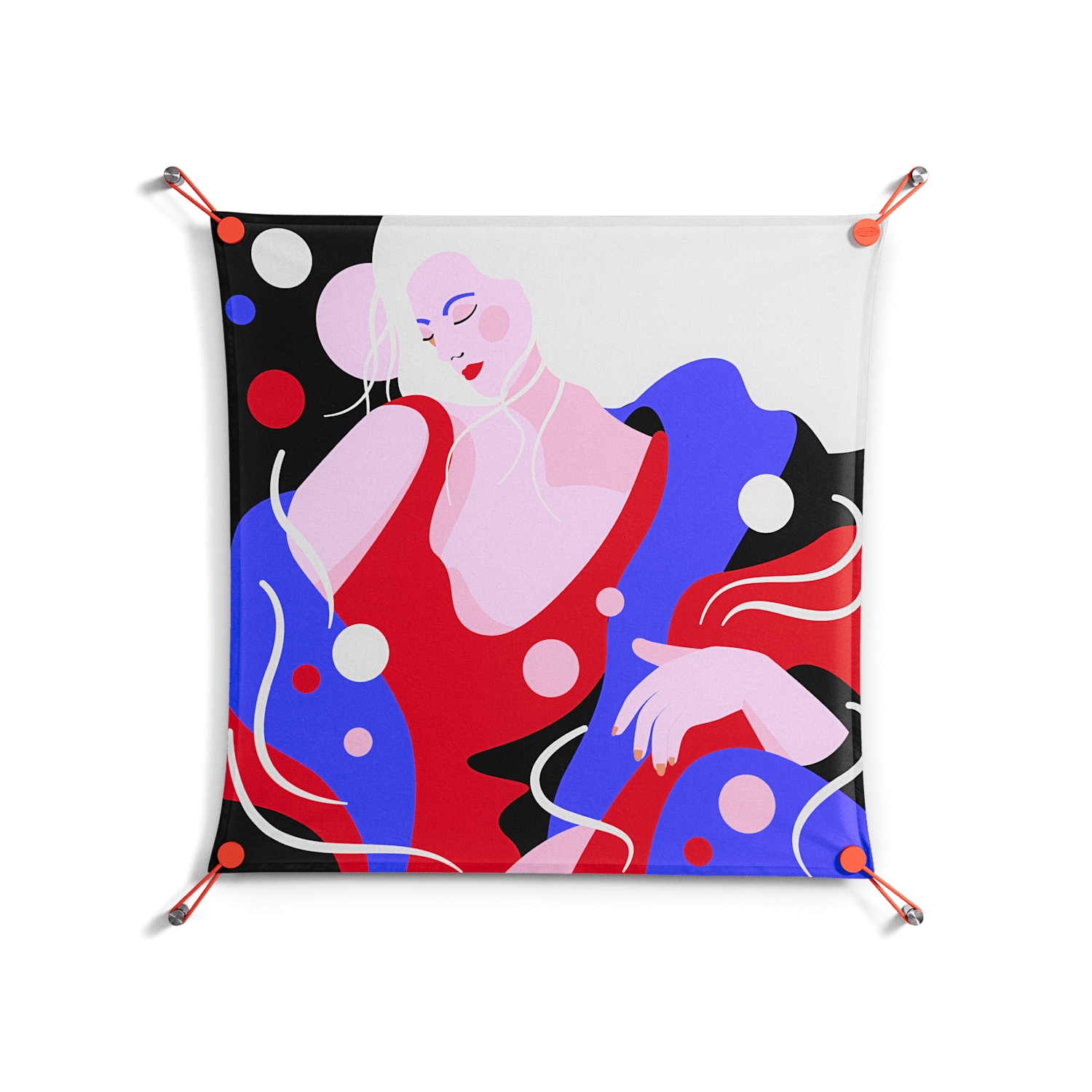 Dream - Work On Wall - Heather Zhou - Orange - 70 x 70 cm