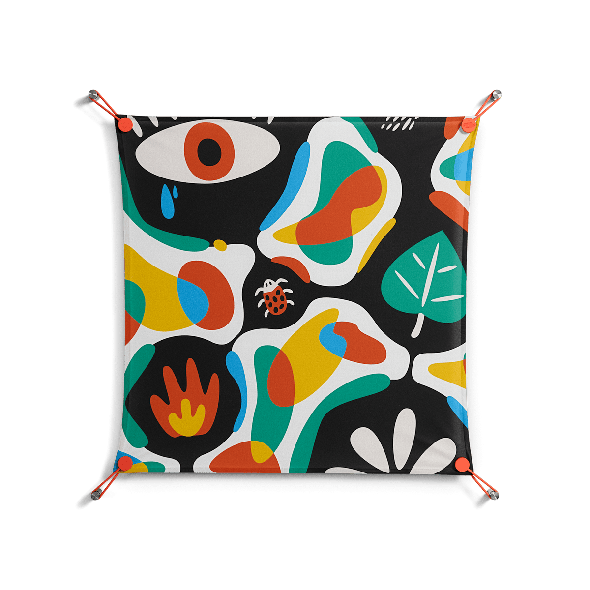 Alive - Work On Wall - Vratislav Pecka - Orange - 70 x 70 cm
