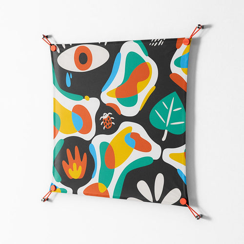 Alive - Work On Wall - Vratislav Pecka - Orange - 70 x 70 cm