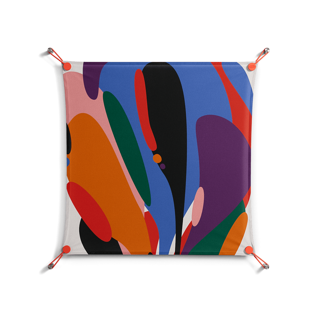 Balloons Zoom - Work On Wall - Vratislav Pecka - Orange - 70 x 70 cm