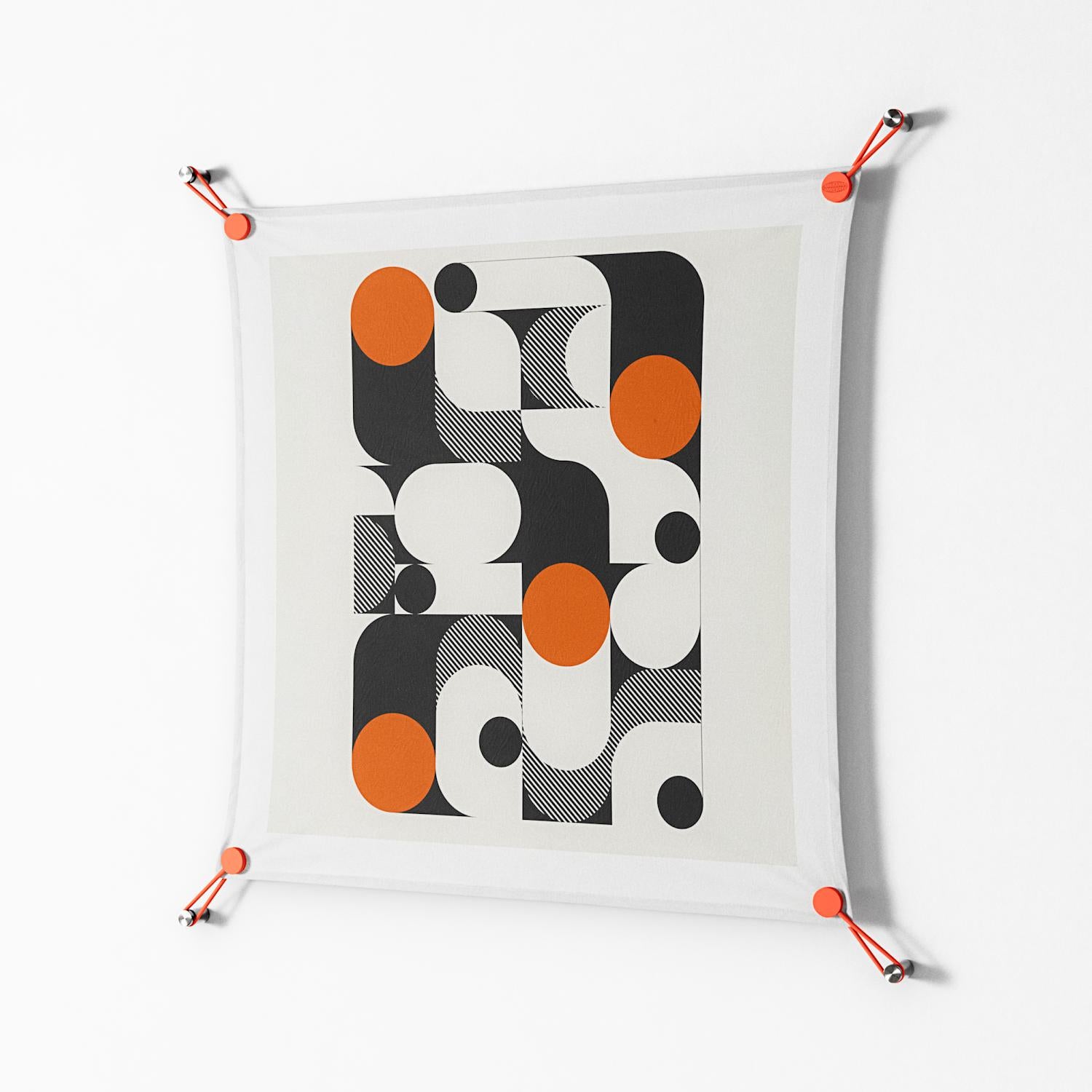 Conserto - Work On Wall - Vratislav Pecka - Orange - 70 x 70 cm