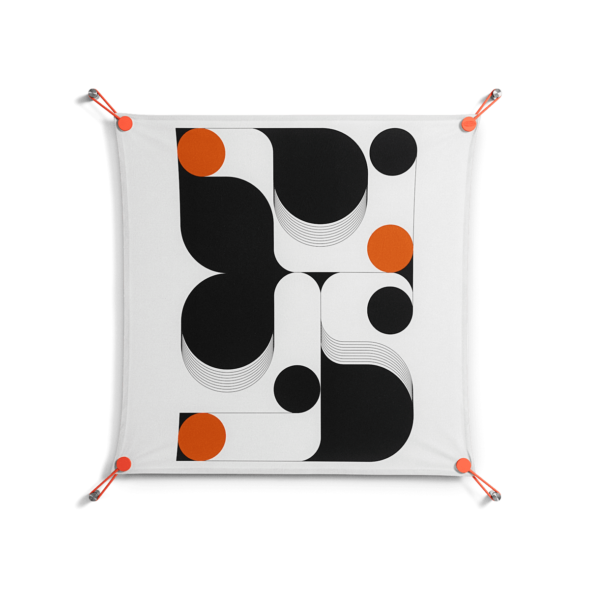 Conserto2 - Work On Wall - Vratislav Pecka - Orange - 70 x 70 cm