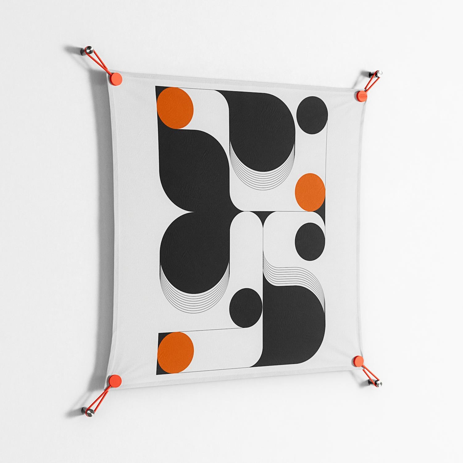 Conserto2 - Work On Wall - Vratislav Pecka - Orange - 70 x 70 cm