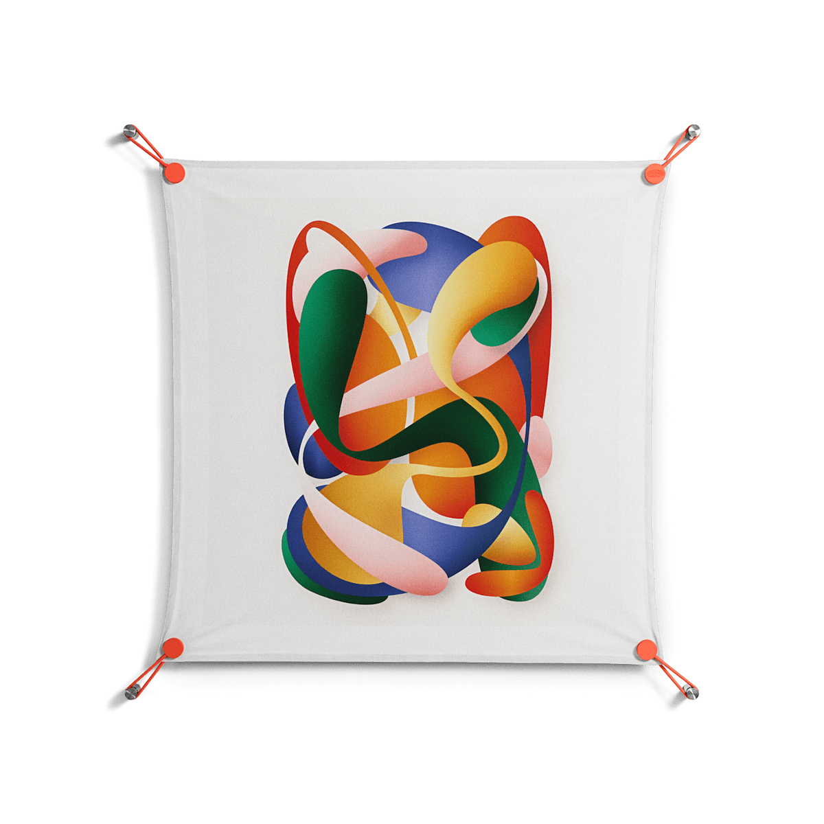 Gloss - Work On Wall - Vratislav Pecka - Orange - 70 x 70 cm